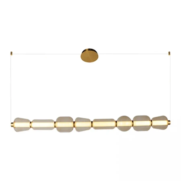 Wisząca podłużna lampa 23065 LED 37W 3000K szklane kule szampański