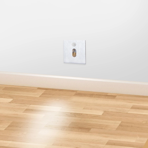 Oczko schodowe z czujnikiem Lesel 001 XL 100102108CR Elkim LED 1W 3000K srebrne