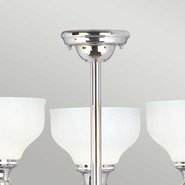 Sufitowa lampa potrójna Cheadle ATH-CD3 Elstead kielichy łazienkowe IP44 białe chrom