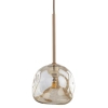 Zwisająca lampa glamour Lava 11106 kula szklana koniak