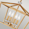 Lampa kryształowa wisząca QN-STINSON-4P-M-DBR mosiądz