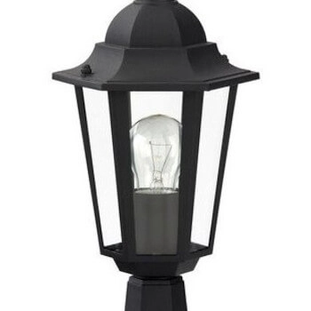 Zewnętrzna lampka ogrodowa VELENCE 8206 latarenka metalowa IP43 czarna