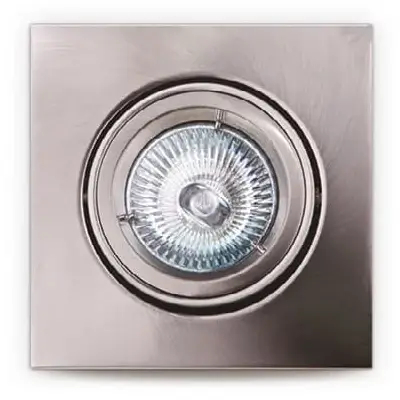 Sufitowa lampa wpust Fine H0040 kwadratowa do przedpokoju srebrny