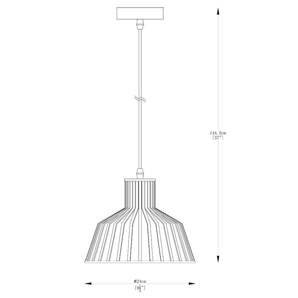 Druciana lampa wisząca Dolia A8078-BK Zumaline metalowa czarna