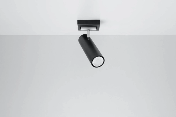 Reflektorek LAMPA sufitowa Direzione SL.0499 Sollux metalowa OPRAWA regulowany SPOT tuba czarna