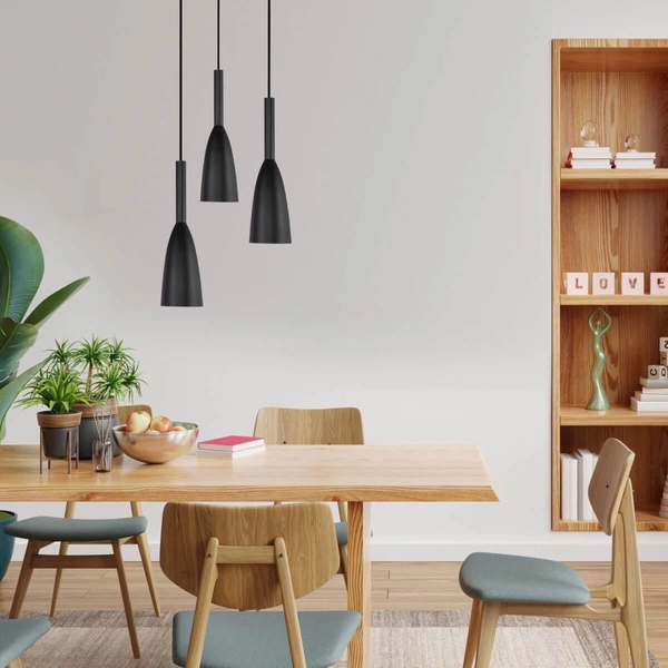 LAMPA wisząca SOLIN LP-181/3P BK Light Prestige metalowa OPRAWA hygge ZWIS kaskada czarna