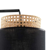 Ekologiczna lampa ścienna tuba Boho 6550 TK Lighting ratanowa czarna