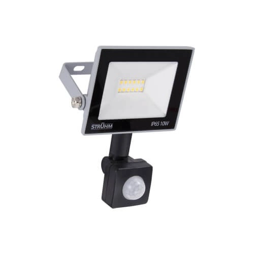 Zewnętrzna LAMPA ścienna KROMA S LED 10W 4500K 03772 Ideus elewacyjna OPRAWA reflektorowa z czujnikiem ruchu outdoor IP65 szara