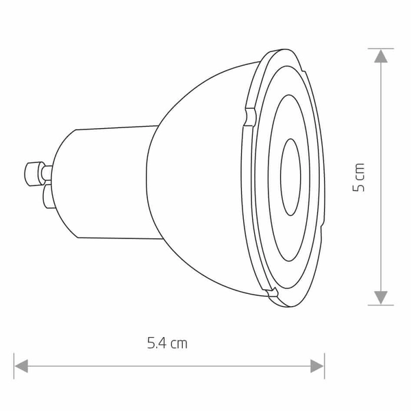 Reflektorowa żarówka 10995 Nowodvorski GU10 LED 7W 3000K 600lm czarna