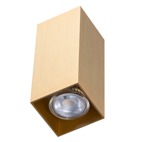 Sypialniana lampa przyścienna Velia AZ4402 prostokątna mosiądz