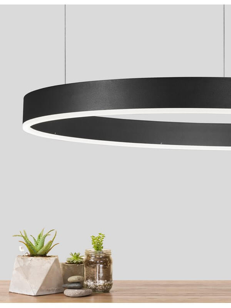 Wisząca lampa pokojowa Jaca do jadalni LED 48W 3000K czarna