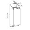 Elewacyjna lampa zewnętrzna NICO 2218221050 metalowa IP54 antracyt
