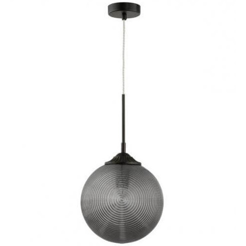 LAMPA wisząca ARJONA LE41877 Luces Exclusivas modernistyczna OPRAWA szklany zwis przydymiony czarny
