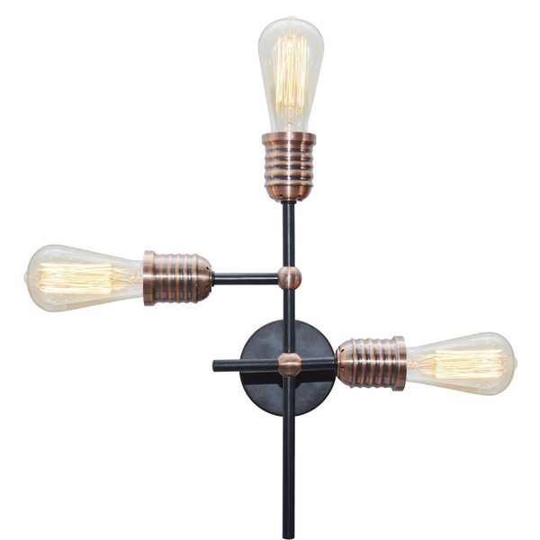 Plafon KIRIMU 33-66893 industrialna żarówki bulbs sticks loft czarna