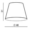 Materiałowy klosz do lampy SHADE AZ3672 Azzardo szary