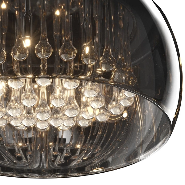 Lampa sufitowa z kryształkami CRYSTAL C0076-06X-F4FZ szklana chrom