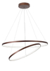 Nowoczesny żyrandol salonowy Banda rings LED 85W 3000K brązowy