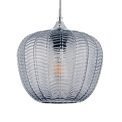 Wisząca lampa szklana Monet 3177 do jadalni nad stół chrom przydymiona