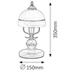 Retro lampa stołowa Flossi szklana do sypialni vintage brąz biała OUTLET