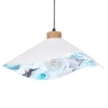 Wisząca lampa hampton HATTU FLORAL 1614619174 materiałowa kopułowy biały