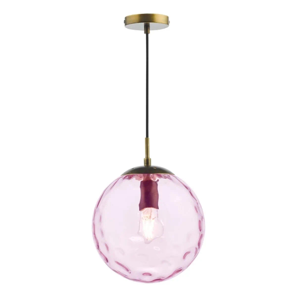 Lampa okrągła wisząca Ripple SP70-RIP8803 do salonu kula różowa brąz