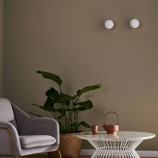 Kinkiet LAMPA ścienna MIJA 20763103 Kaspa szklana OPRAWA modernistyczna kula ball chrom biała