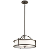 Klasyczna LAMPA wisząca KL-EMORY-P-S-OZ Elstead KICHLER okrągła OPRAWA zwis stary brąz biały