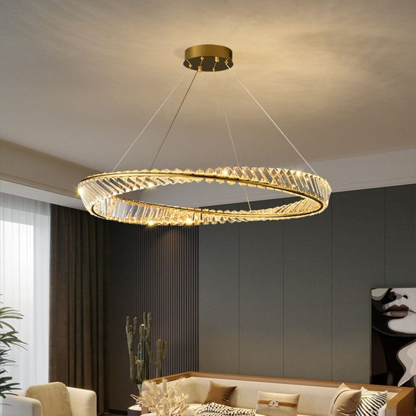 Lampa wisząca glamour Cristal CRLW-36W LED 36W 3000K złota