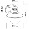 Elewacyjna LAMPA ścienna SELLA 3272R Globo metalowa OPRAWA industrialna KINKIET outdoor zewnętrzny IP44 rdza przezroczysty