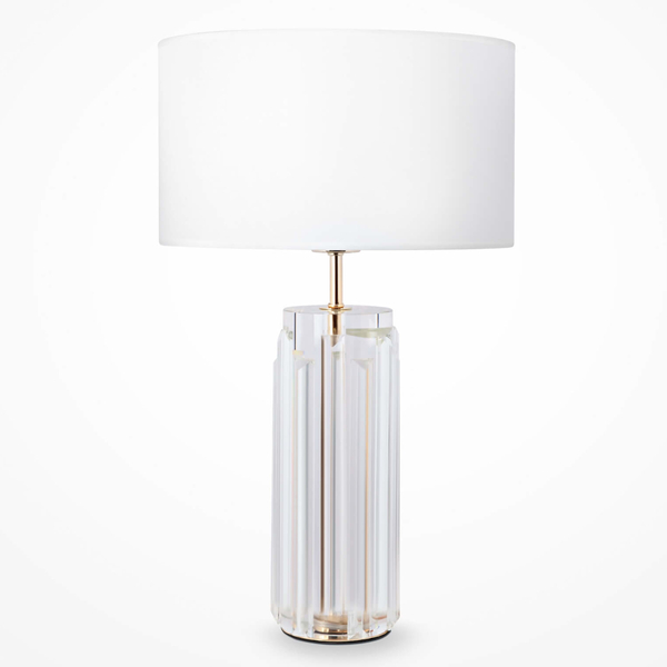 Lampa nocna stołowa Muse MOD304TL-01G glamour biała