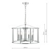 Łańcuchowa wisząca lampa Mya MYK0450 do kuchni świecznikowa chrom