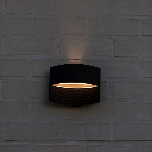 Ścienna lampa na taras LOTUS 5193201012 LED 8,5W 3000K góra-dół IP54 czarna
