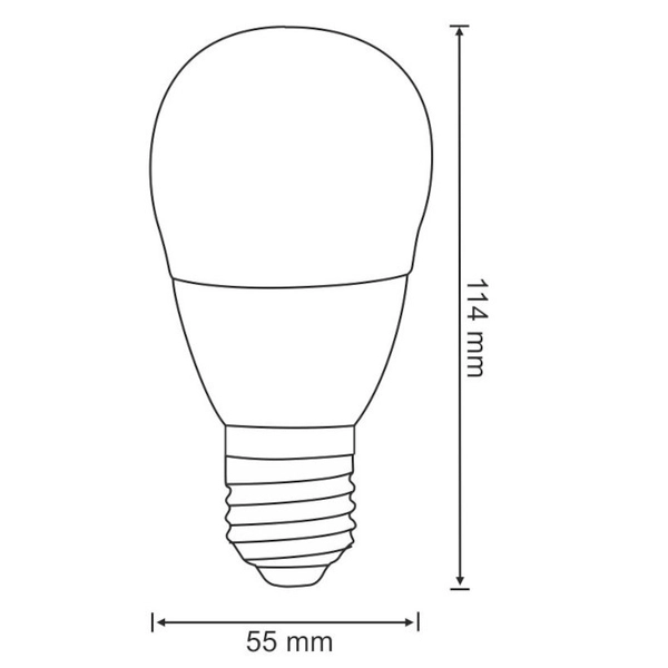 Ledowa żarówka RGB 311412 Polux A55 E27 klasyczna 4,5W 350lm 230V biała ciepła