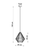 Druciana LAMPA wisząca SL.0297 industrialna OPRAWA zwis druciak metalowy klatka skeleton biały