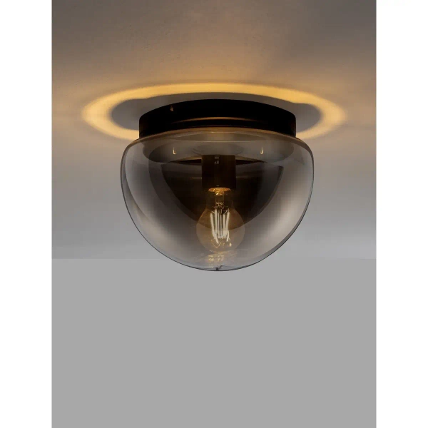 Lampa sufitowa NUNLENA LE45188 szklana owalna czarna