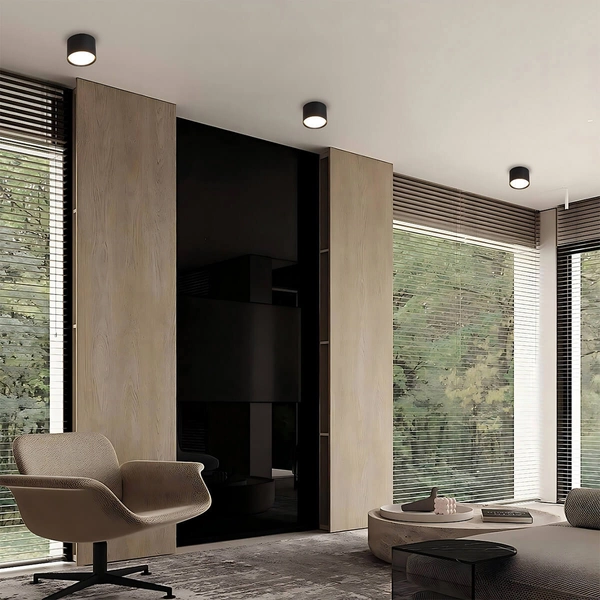 Salonowa lampa sufitowa Kendal LP-6331/1SM GX53 BK Light Prestige czarny