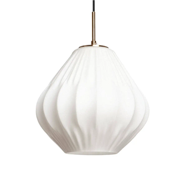 Szklana wisząca lampa Dizzaro ABR-LWSM-DIZZ glamour biała złota