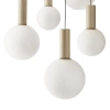 Wisząca lampa molekułowa TESTA beżowa biała 36-50915 6xG9 kulista
