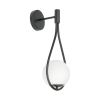 Kinkiet ścienny art deco DROP ST-F079 biały czarny szklany metalowy G9 klosz do sypialni