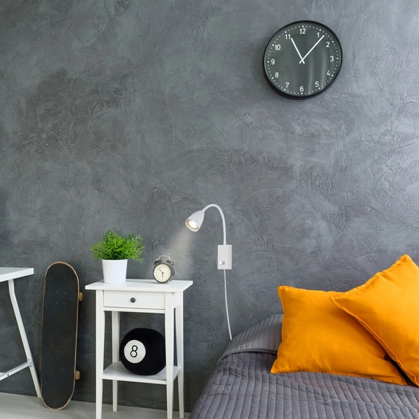 Kinkiet LAMPA ścienna MIKA 6720 Rabalux regulowana OPRAWA metalowa nocna włącznik przewód biała