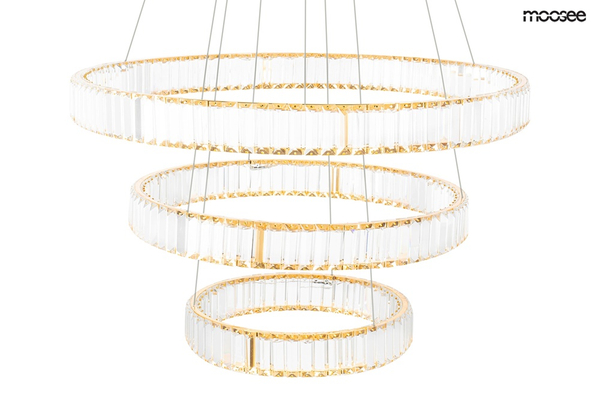 Wisząca lampa glamour Liberty LED 62,6W 3000K kaskada złota