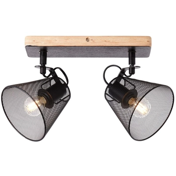 Młodzieżowa lampa sufitowa Whole 40113/76 Brilliant druciana czarna drewno