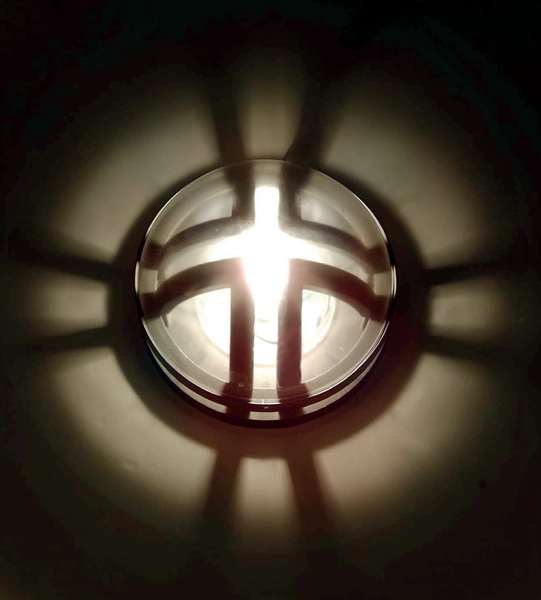 Plafon zewnętrzny okrągły FRIDA-F Elstead nowoczesny na balkon grafit