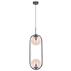 Kulista wisząca lampa Venta K-5121 Kaja kule balls bursztynowe czarne