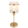 Stołowa lampka glamour GORLEY 15698TM szklana na komodę złota