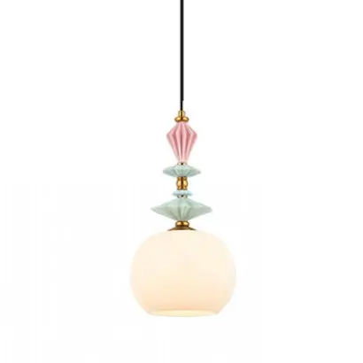 Liniowa wisząca lampa 22153 ceramiczna kule do salonu mosiądz czarny