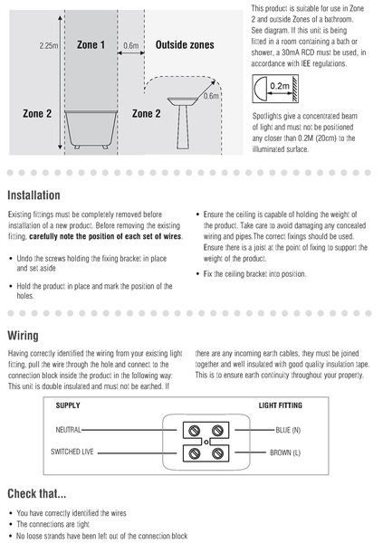 Lampa sufitowa Knight 39168 Saxby reflektorowa IP44 chrom