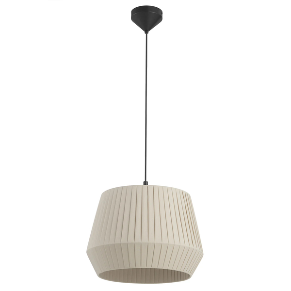 Plisowana lampa wisząca Dicte 2112353009 Nordlux bawełniana beżowa