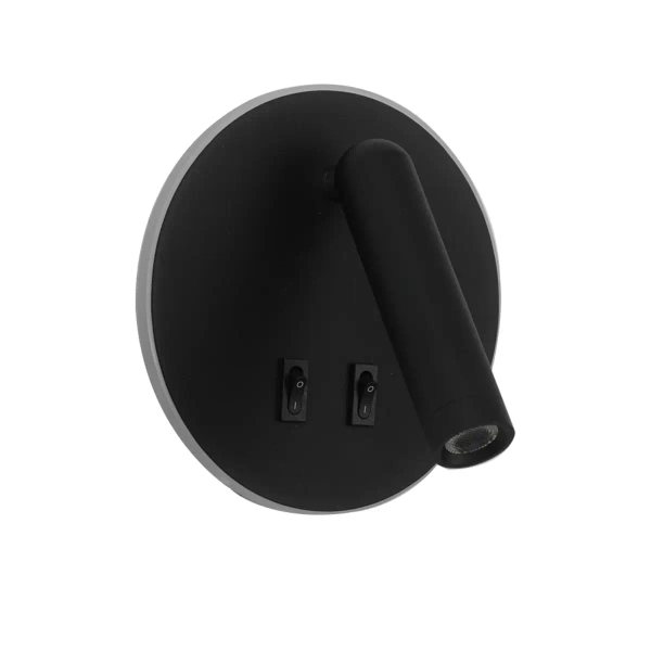 Ledowy kinkiet ścienny Furla WL-53742-1-BK LED 8W 3000K tuba czarna