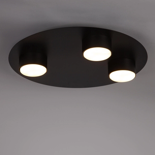 Okrągła lampa sufitowa Star 40910 tubki do jadalni metalowa czarna